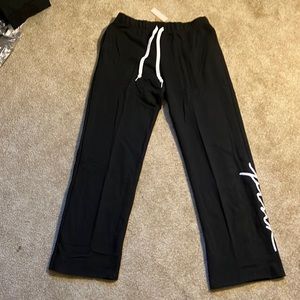 PINK boyfriend sweatpants black size small